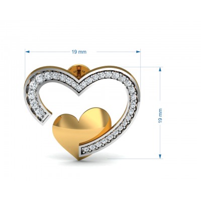 Fiona Diamond  Heart Earrings